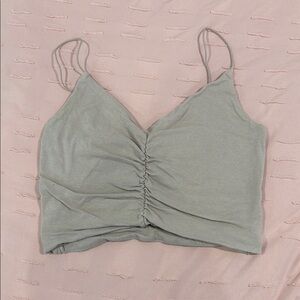 Women's Gray Ruched Top